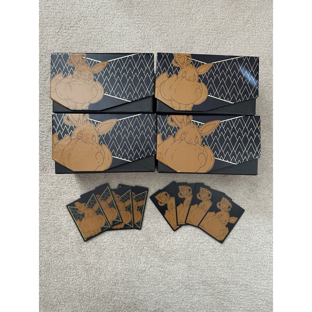4 EMPTY BOX Eevee Shining Fates Pokemon TCG Elite Trainer Box‎ W/ 8 Dividers ETB